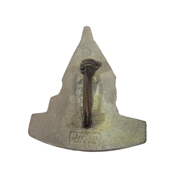 Vintage KANSAS JAYCEES TIN MAN PIN Jay CoPewter Lapel Pin Hat Tie Wizard of Oz - Picture 3 of 5